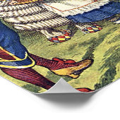 ワンダーランドプリントの一角獅子とアリス ポスター (角)