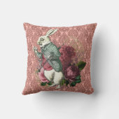 ワンダーランドホワイトラビットフローラ クッション (裏面)