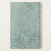 ワンダーランドホワイトラビットレターパーソナライズされたA プランナー手帳 (裏面)