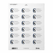 ワンダーランドホワイトラビットレターC蔵書票 ラベル (フルシート)