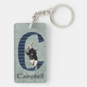 ワンダーランドホワイトラビットレターC キーホルダー (裏面)