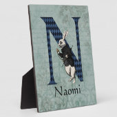 ワンダーランドホワイトラビットレターN フォトプラーク (側面)