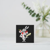 ワンダーランドラビットイースターバニー遊ズ音楽 スクエア名刺 (スタンド正面)