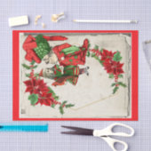 ワンダーランドレッドポインセチアのクリスマスアリス 薄葉紙 (クラフト)