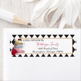 ワンダーランド不機嫌ティーパーティーティーカップアドレス ラベル