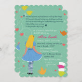 ワンダーランド不機嫌ティーパーティー招待状 招待状 (正面/裏面)