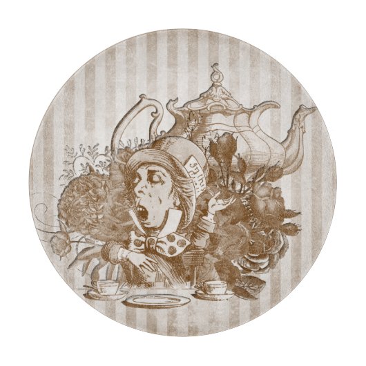 ワンダーランド不機嫌ハッタコラージュ カッティングボード (正面)