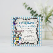 ワンダーランド不機嫌ハッターティーパーティーベビーシャワー 招待状 (スタンド正面)