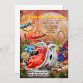 ワンダーランド招待状ワンダーランドパーティー 招待状 (正面/裏面)