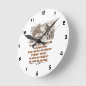 ワンダーランド時はウォラス来が言った引用文 ラウンド壁時計 (傾斜)