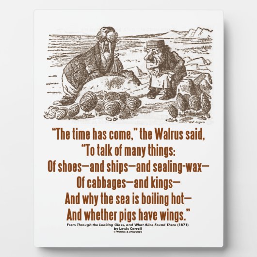 ワンダーランド来の時間は鏡に映る フォトプラーク (正面)