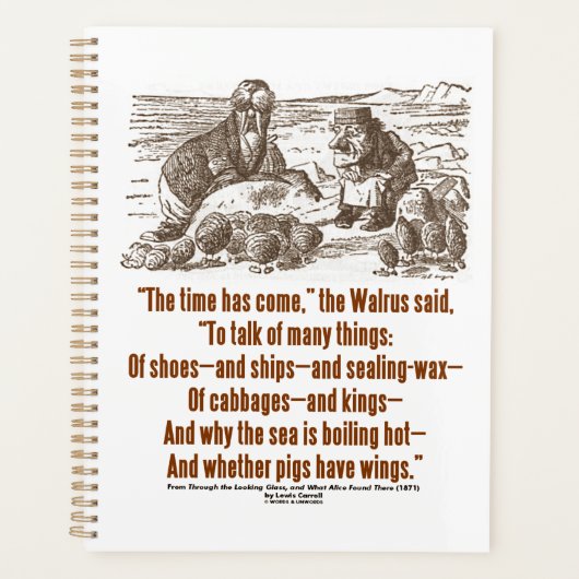 ワンダーランド来の時間は鏡に映る プランナー手帳 (正面)