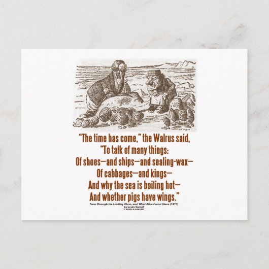 ワンダーランド来の時間は鏡に映る ポストカード (正面)