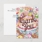 ワンダーランド棒つきキャンデーキャンディランドサンキューカード サンキューカード (正面/裏面)