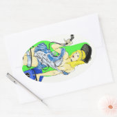 ワンダーランド溶接シールのアリス 楕円形シール (封筒)