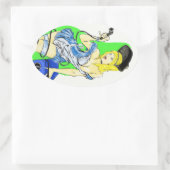 ワンダーランド溶接シールのアリス 楕円形シール (バッグ)