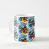 ワンダーランド漫画の白うさぎ コーヒーマグカップ (正面左)