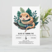 ワンダーランド爬虫類アドベンチャー誕生日 招待状 (スタンド正面)