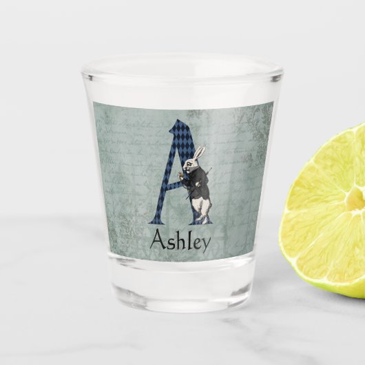 ワンダーランド白うさぎ手紙A ショットグラス (正面)