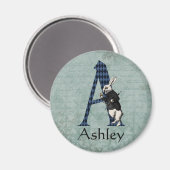 ワンダーランド白うさぎ手紙A マグネット (正面/裏面)