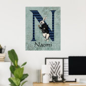 ワンダーランド白うさぎ手紙Nポスター ポスター (ホームオフィス)