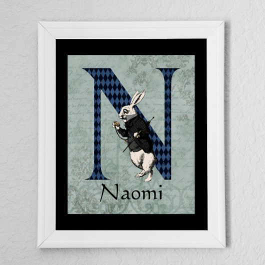 ワンダーランド白うさぎ手紙Nポスター ポスター