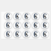 ワンダーランド白うさぎ文字Cラベル ラベル (シート)