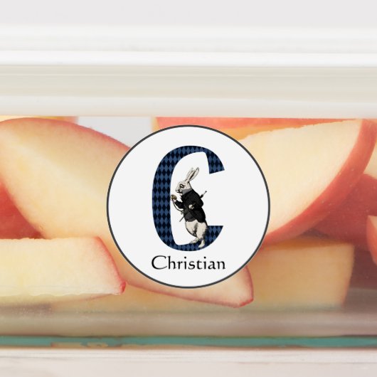 ワンダーランド白うさぎ文字Cラベル ラベル (貼付)