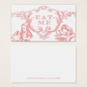 ワンダーランド結婚のフードカードに登場するピンクのアリス (正面&裏面)