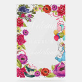 ワンダーランド花模様のアリスへようこそ鮮やか アクリルサイン (正面)