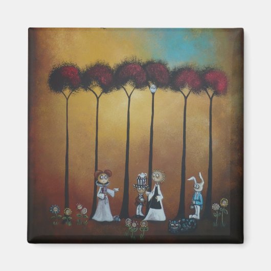 ワンダーランド茶パーティー磁石 マグネット (正面)