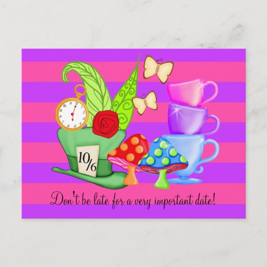 ワンダーランド誕生日はがき ポストカード (正面)