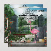 ワンダーランド誕生日ティーパーティー 招待状 (正面/裏面)