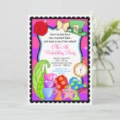 ワンダーランド誕生日パーティーの招待 招待状 (スタンド正面)