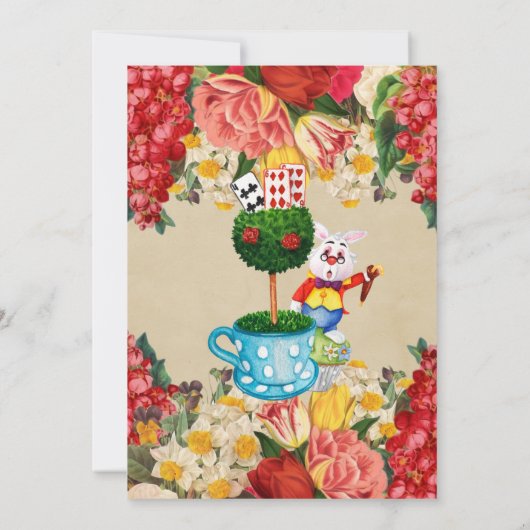 ワンダーランド誕生日招待状 招待状 (裏面)