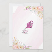 ワンダーランド誕生日4thティーパーティー4女の子 招待状 (裏面)