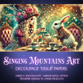 ワンダーランド魔法ガールアンドラビットティータイムデクページ 薄葉紙