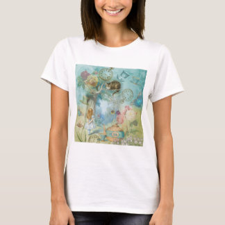 ワンダーランド-アリスインワンダーランドコラージュ Tシャツ