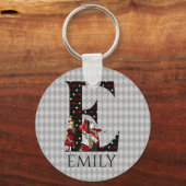 ワンダーランド・アリス&クイーン・オブ・ハートレターE キーホルダー (正面)