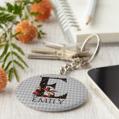 ワンダーランド・アリス&クイーン・オブ・ハートレターE キーホルダー (側面)