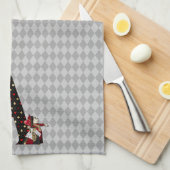 ワンダーランド・アリス&クイーン・オブ・ハート手紙A キッチンタオル (四つ折り)