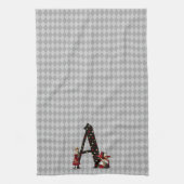 ワンダーランド・アリス&クイーン・オブ・ハート手紙A キッチンタオル (縦)