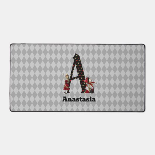 ワンダーランド・アリス&クイーン・オブ・ハート手紙A デスクマット (正面)