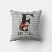 ワンダーランド・アリス&クイーン・オブ・ハート手紙F クッション (裏面)