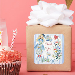 ワンダーランド・ガーデンの魅惑のアリスありがとう スクエアシール