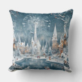 ワンダーランド・クリスマスの冬 クッション (正面)