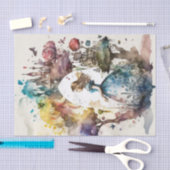 ワンダーランド・デクページのシックなヴィンテージアリス 薄葉紙 (クラフト)