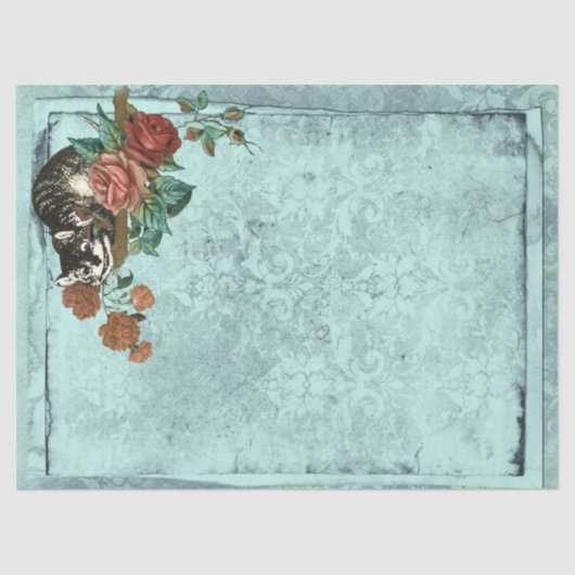 ワンダーランド・デコップページのチェシャーキャットアリス 薄葉紙 (正面)