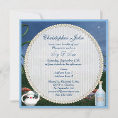 ワンダーランド·フラミンゴSip &シー·ボーイ·ベイビー·シャワー 招待状 (裏面)