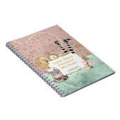 ワンダーランド・ベビー・シャワーの渦巻き写真 ノートブック (右側)